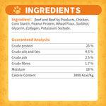 Load image into Gallery viewer, Dentalight - Jerky Dog Training Treats, Chicken/Duck/Beef, RawHide Layer, Real Meat, Dietary Fiber, Immune Support, 7.41 oz(210g), Pack of 3 (3 Flavors) DL-25-27