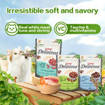 Load image into Gallery viewer, DENTALIGHT - Catnip Delicious, Soft Cat Chew Treat, Real Meat and Seafood, Fish Oil and Taurine Added, Prebiotics Enriched, 50g