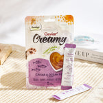 Load image into Gallery viewer, DENTALIGHT - Caviar Chicken Creamy, Handheld Lickable Wet Cat Treat, Prebiotics and Fish Oil Added, Grain Free, 5pcs, 50g