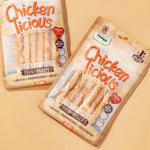 Load image into Gallery viewer, DENTALIGHT - Chicken Licious Premium Jerky Dog Trainiing Treats, Chicken Wrapped Hide, Rawhide Layer, Real Meat, Lasting Chew, 70g