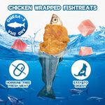 Load image into Gallery viewer, FAYWELL - Chicken Wrapped Fish Treats for Dogs & Cats, Protein + Omega-3, Joint & Coat Support, Easy Digest, 120g/30g