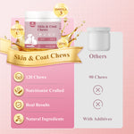 Load image into Gallery viewer, FAYWELL - Skin & Coat Chews Supplement for Dogs & Cats, Omega & Salmon Oil Support Skin Health & Shiny Fur, 120ct/300g