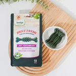 Load image into Gallery viewer, DENTALIGHT - Dent Fresh 360° Toothbrush Dog Chew, Fresh Breath and Remove Plaque, Support Joint & Cartilage, 18pcs, 150g