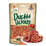 Load image into Gallery viewer, DENTALIGHT - Duck Licious Premium Jerky Dog Training Treats, Ring of Duck, Real Meat, Quality Protein, Calcium Rich, 70g