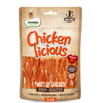 Load image into Gallery viewer, DENTALIGHT - Chicken Licious Premium Jerky Dog Training Treats, Twist of Chicken, Calcium Rich, Low in Fat, 70g