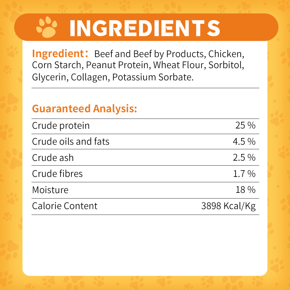 Dentalight - Jerky Dog Training Treats, Chicken/Duck/Beef, RawHide Layer, Real Meat, Dietary Fiber, Immune Support,  7.41 oz(210g), Pack of 3 (3 Flavors) DL-25-27