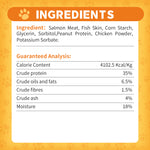 Load image into Gallery viewer, DENTALIGHT - Seafood Licious Premium Jerky Dog Training Treats, Cube of Salmon, Omega-3 &amp; Fish Oil, High Protein, 70g
