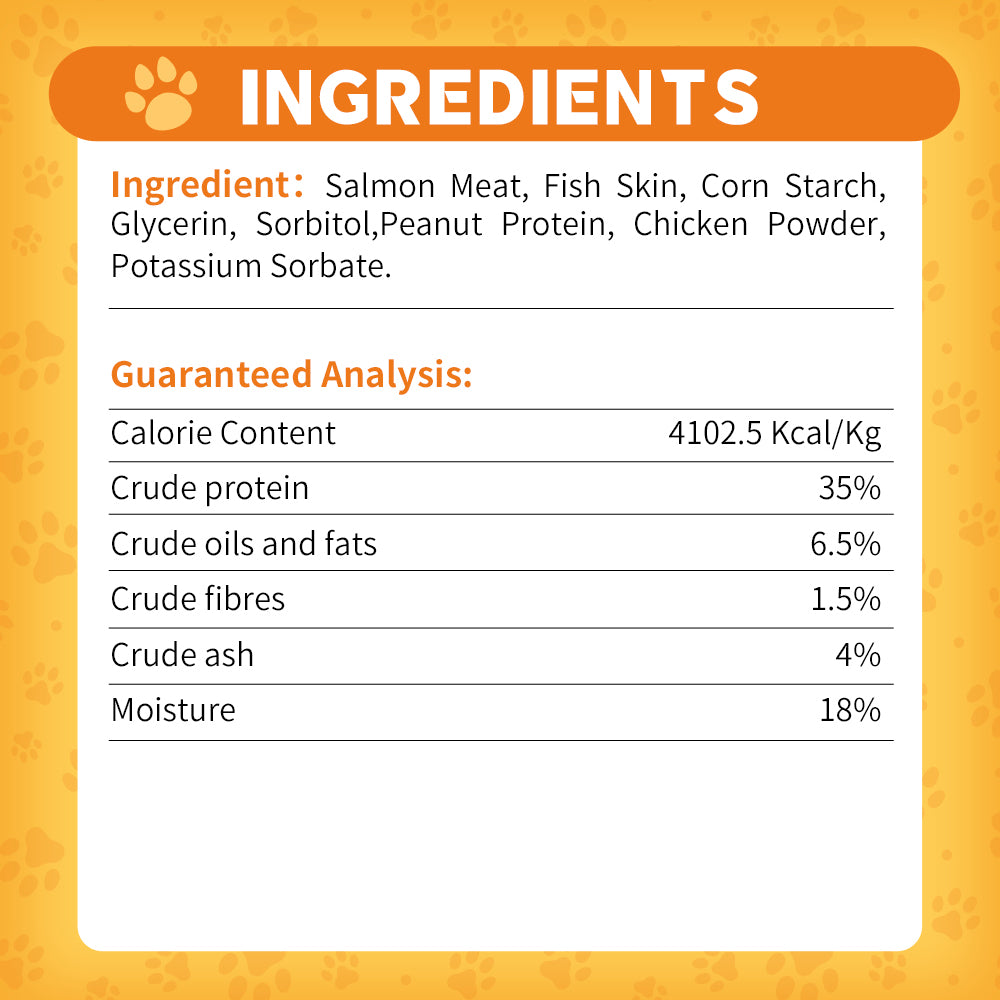 DENTALIGHT - Seafood Licious Premium Jerky Dog Training Treats, Cube of Salmon, Omega-3 & Fish Oil, High Protein, 70g