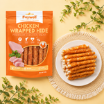 Load image into Gallery viewer, Faywell - Chicken Jerky Dog Trainiing Treats, Chicken Wrapped Hide, RawHide Layer, Real Meat, Lasting Chew, 4.23OZ(120g)