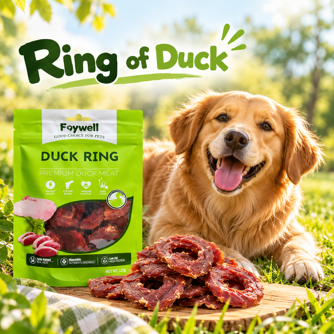 FW-L04-07  Faywell - Jerky Dog Training Treats, Chicken/Duck/Salmon/Beef, Real Meat, Omega-3 & Fish Oil, High Protein, Immune Support, 480g/4 Packs (4 Flavor)