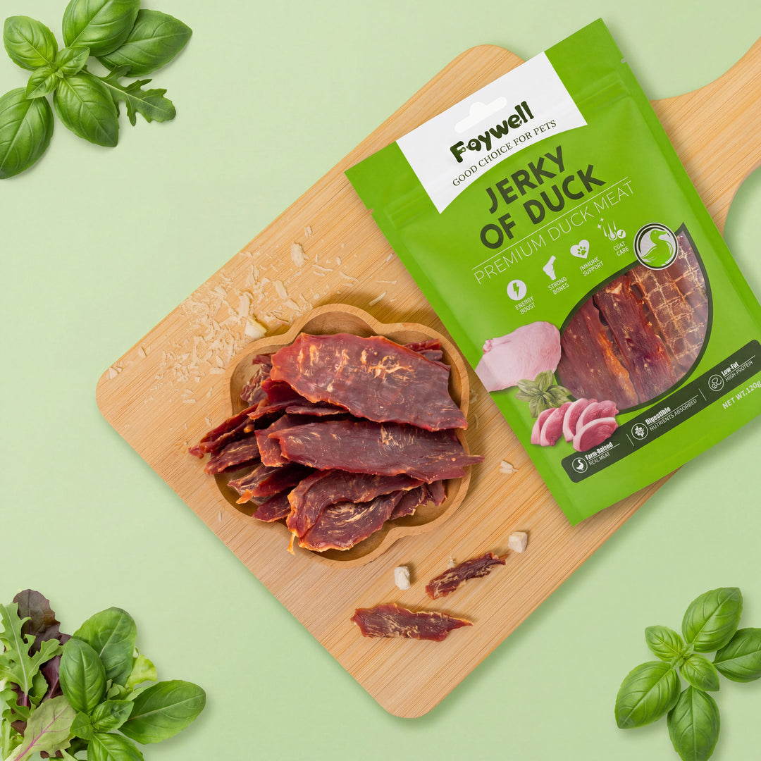 Faywell - Duck Jerky Dog Training Treats, Jerky of Duck, Calcium Rich, Low in Fat, High Protein, 4.23OZ(120g)