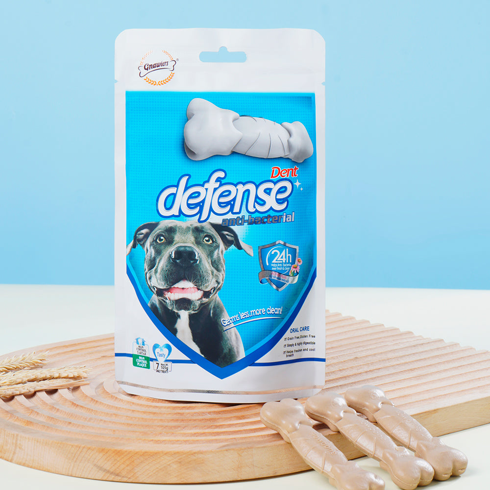 GNAWLERS - Dent Defense Dog Dental Treats with Echinacea, Fresh Breath 24H, 7Pcs/Pack