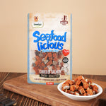 Load image into Gallery viewer, DENTALIGHT - Seafood Licious Premium Jerky Dog Training Treats, Cube of Salmon, Omega-3 &amp; Fish Oil, High Protein, 70g
