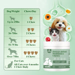 Load image into Gallery viewer, FAYWELL - Freeze-dried Probiotics Chews Supplement for Dogs &amp; Cats, 5-in-1 Probiotic Blend for Digestive and Gut Health, 120ct/300g

