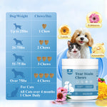 Load image into Gallery viewer, FAYWELL - Tear Stain Chews Supplement for Dogs &amp; Cats, Minimize Tearing, Lutein and Astaxanthin Support Eye Health, 120ct/300g
