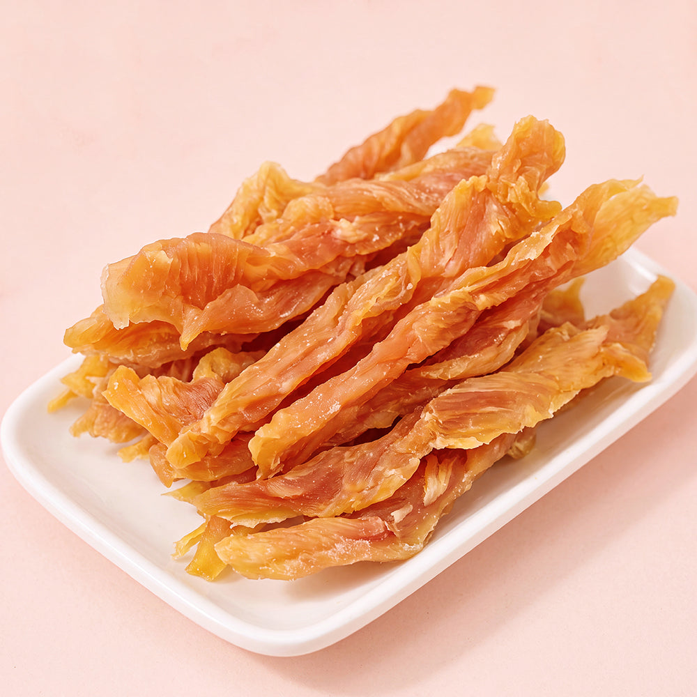 Chicken Jerky Dog Training Treats, Twist of Chicken, Premium Chicken Breast, Calcium Rich, Low in Fat, 4.23OZ(120g)