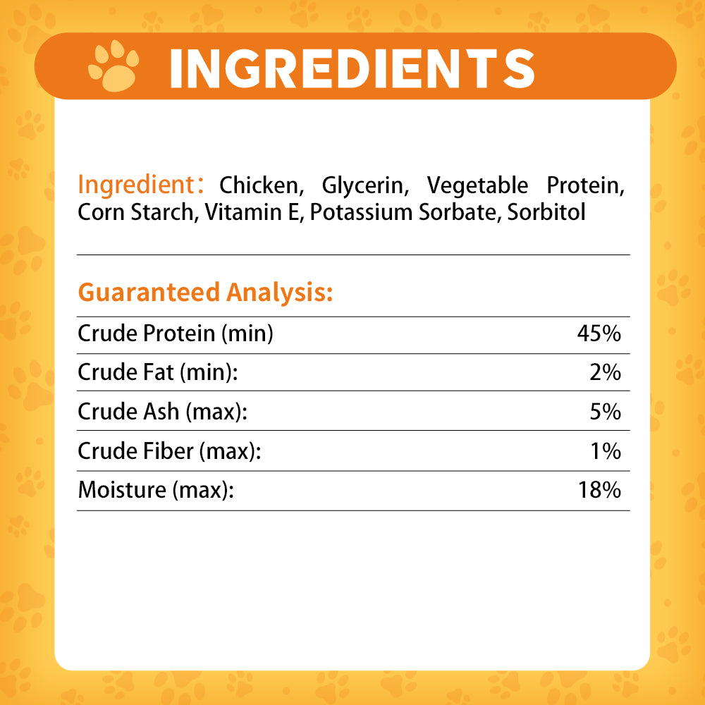 Chicken Jerky Dog Training Treats, Twist of Chicken, Premium Chicken Breast, Calcium Rich, Low in Fat, 4.23OZ(120g)