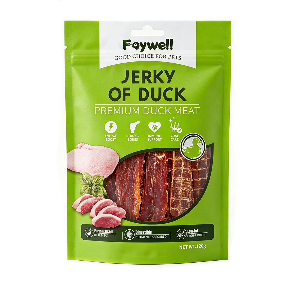 Faywell - Duck Jerky Dog Training Treats, Jerky of Duck, Calcium Rich, Low in Fat, High Protein, 4.23OZ(120g)