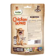 DENTALIGHT - Chicken Licious Premium Jerky Dog Training Treats, Twist of Chicken, Calcium Rich, Low in Fat, 70g