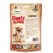 DENTALIGHT - Beefy Licious Premium Jerky Dog Training Treats, Sausage of Beef, Collagen and High Protein, Grain Free, 70g