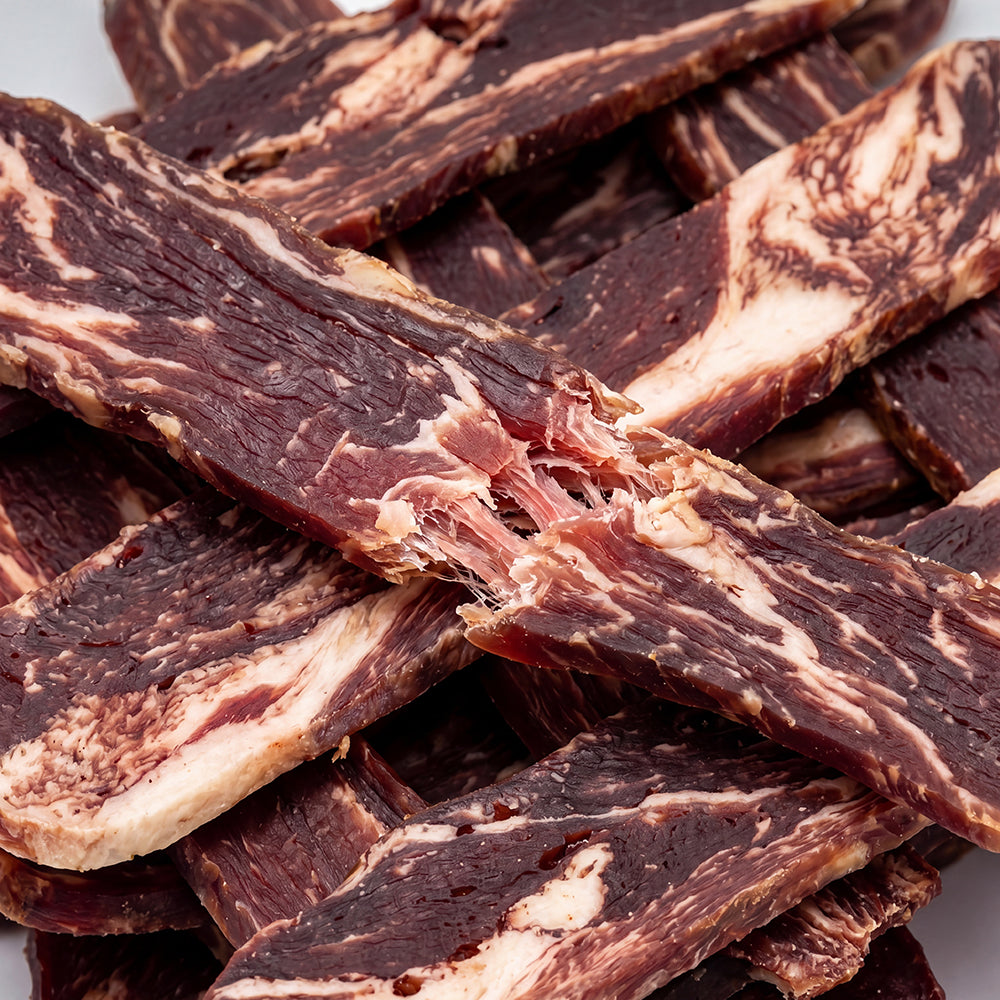 Faywell - Beefy Jerky Dog Training Treats, Fillet of Wagyu Beef, Real Meat, High Protein, Calcium Rich, 4.23OZ(120g)