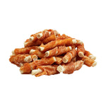 Load image into Gallery viewer, LB-03 Likable Chicken Wrapped Cowhide Twist, Long-Lasting Dog Chews for Dental Care, Chicken &amp; Rawhide Treats, 90g