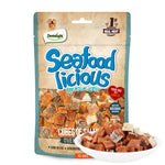 Load image into Gallery viewer, DENTALIGHT - Seafood Licious Premium Jerky Dog Training Treats, Cube of Salmon, Omega-3 &amp; Fish Oil, High Protein, 70g
