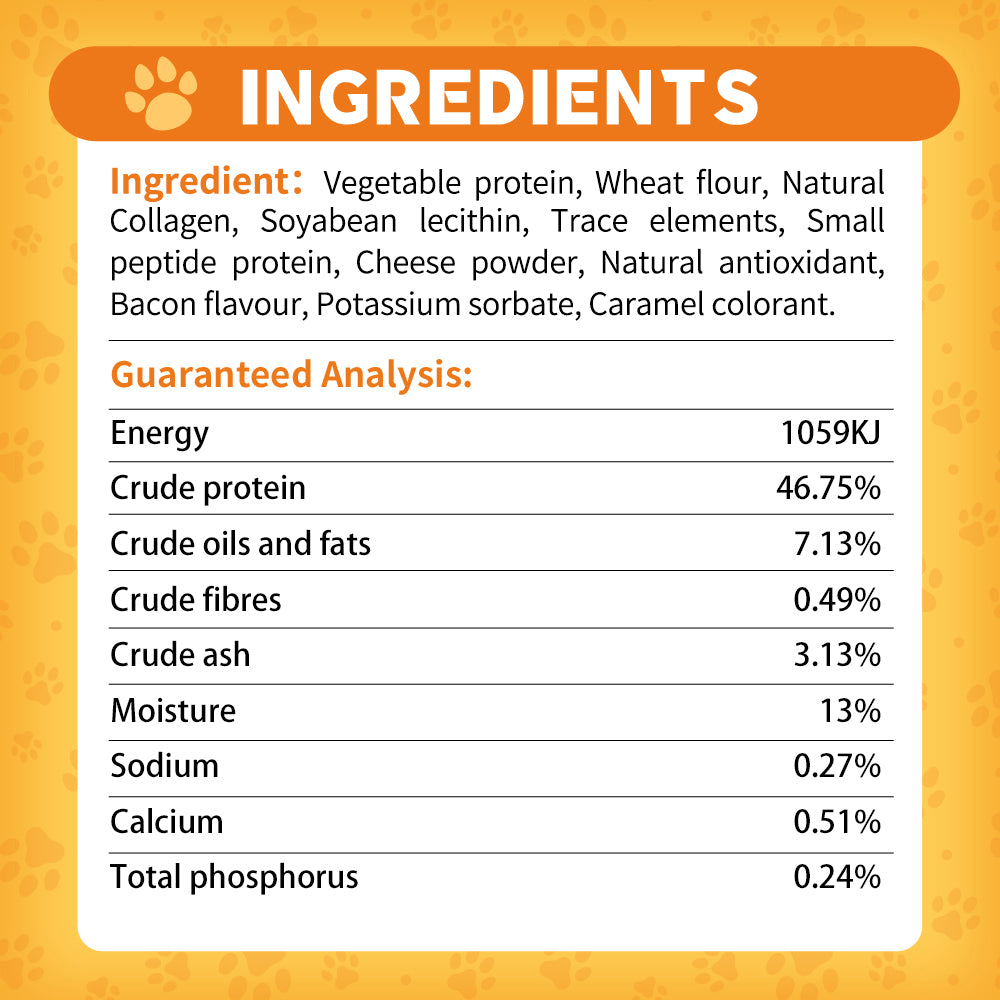 GNAWLERS - Dog Chewy Treat Teething Stick, Chicken/Bacon Bone, High Protein, High Digestible, Supports Oral Health, Long Lasting, 3.17 oz(90g)/Pack (Bacon) GN-03