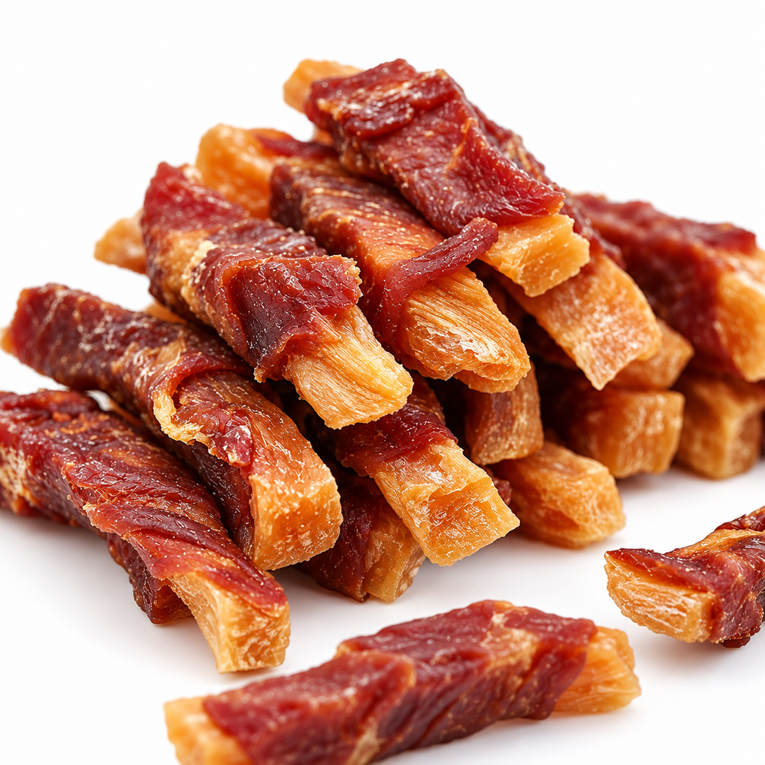 Faywell - Duck Jerky Dog Training Treats, Duck Wrapped Steet Potato, Real Meat, Dietary Fiber, Grain Free 4.23OZ(120g)