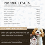 Load image into Gallery viewer, FAYWELL - Mushroom Essence Chews Supplement for Dogs &amp; Cats, 8-in-1  Formula for Immune, Cognitive and Heart Function, 120ct/300g
